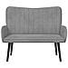 Sofa a Due Posti Grigio chiaro 115 x 61 x 87 cm Velluto - Foto miniatura 4