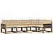 Set di divani da esterno con cuscino 5 pcs Naturale e Beige - Foto miniatura 1
