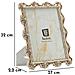 Cornice Portafoto Florence Argento Barocca Con Rose E Volute 20x25 Cm - Foto miniatura 6