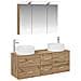Set di mobili per il bagno 4 pcs Rovere Artigianale - Foto miniatura 1