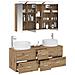 Set di mobili per il bagno 4 pcs Rovere Artigianale - Foto miniatura 3
