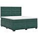 Letto box spring con materasso Verde Scuro 140 x 200 cm Velluto - Foto miniatura 1