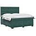 Letto box spring con materasso Verde Scuro 140 x 200 cm Velluto - Foto miniatura 3
