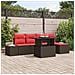 Set Divano da Giardino 6 pz Marrone polyrattan - Foto miniatura 4