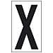 Adesivo Lettera X Abitazioni Uffici Luoghi Pubblici 10cmx5,6cm - Foto miniatura 2