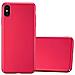 Custodia Compatibile Con Apple Iphone Xs Max In Rosso Metallo - Hard Case Coperchio Protettivo In Look Metallico Contro I Graffi E Gli Urti - Foto miniatura 1