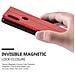 Custodia Compatibile Con Xiaomi Mi Mix 2s In Rosso Mela - Coperchio Protettiva Con Chiusura Magnetica, Funzione Stand E Tasca Per Le Carte - Foto miniatura 8