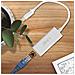 Adattatore Da Ethernet A Usb-c Connessione Rapida Design Compatto Bianco - Foto miniatura 3