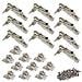 1013007 Kit Cerniera Collo Dritto Con Scodellino Ø35mm 165chiusura Soft E Basetta Euro Con Regolazione Eccentrica, Set Di 10 - Foto miniatura 1