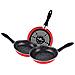 K2 Rojo 3 Padelle 20-24-28cm Induzione, Pfoa-free Antiaderente Stone Acciaio Vetrificato - Foto miniatura 1
