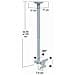 Ceiling bracket swivel & tilt Argento supporto a soffitto per tv a schermo piatto - Foto miniatura 1