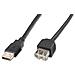 ASSMANN Electronic 2m USB 2.0, USB A, USB A, Maschio / femmina, Dritto, Dritto, Nero - Foto miniatura 1