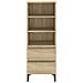 Credenza Rovere Sonoma 40x36x110 Cm In Legno Multistrato - Foto miniatura 3