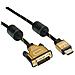 11.04.5890 Cavo E Adattatore Video 1 M Hdmi Dvi Nero, Oro - Foto miniatura 1