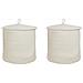 Set Di 2 Cestini Silopi Cotone Bianco Sporco - Foto miniatura 3