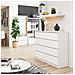 Cassettiera K120, 8 cassetti, 120x40x99 cm, Colore Bianco - Foto miniatura 8