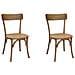 Set 2 Sedie Design In Legno Naturale 44x42x86 - Foto miniatura 1
