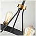 Lampadario Industrial Nordico Silas Acciaio Zinco Antico Ottone 4 Luci E27 - Foto miniatura 3