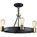 Lampadario Industrial Nordico Silas Acciaio Zinco Antico Ottone 4 Luci E27 - Foto miniatura 4