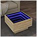 Tavolino Salotto Con Led Rovere Sonoma 50x50x30 Cm Multistrato - Foto miniatura 8