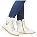 White Casual Closed Ladies Mid Height Boots Stivaletti Pelle Scarpe Donna Bianco Eu 40, D8481-80 - Foto miniatura 2