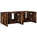 Mobili TV a Parete con Luci LED 2pz Rovere Fumo 60x35x41 cm - Foto miniatura 2
