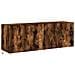 Mobili TV a Parete con Luci LED 2pz Rovere Fumo 60x35x41 cm - Foto miniatura 3