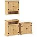 Set Mobili da Bagno 3 pz Corona in Legno Massello di Pino - Foto miniatura 1