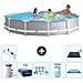 Piscina Fuori Terra - In Giro - 366x76 Cm - Grigio - Include Accessori Coordinati A2128 - Foto miniatura 1