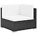 Lusso Casadino -  Set Divani Da Giardino 7 Pz Con Cuscini In Polyrattan Nero - Foto miniatura 4