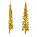 Lusso Casadino -  Albero Natale Artificiale Sottile A Metà Con Supporto Oro 240cm - Foto miniatura 3