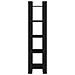 Lusso Casadino -  Libreria/divisorio Nero 41x35x160 Cm In Legno Massello Di Pino - Foto miniatura 4