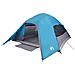 Tenda da Campeggio a Cupola per 4 Persone Blu Impermeabile - Foto miniatura 4