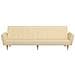 Divano Letto a 2 Posti Crema in Tessuto - Foto miniatura 5