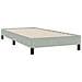 Giroletto a Molle con Materasso Grigio Chiaro 80x210 cm Velluto - Foto miniatura 5