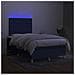 Letto a Molle con Materasso e LED Blu 120x190 cm in Tessuto - Foto miniatura 4