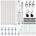 Posti per recinzione con basi 13 pcs Ø32mm 110cm in acciaio zincato - Foto miniatura 3