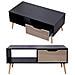 Freja Tavolino Nero In Stile Scandinavo Con Cassetto - Foto miniatura 4
