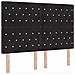 Testiera LED con luci a strisce a LED Nero 144 cm Velluto - Foto miniatura 1