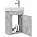 Mobile bagno con rubinetto Grigio Cemento 40,5 x 22,5 x 62 cm - Foto miniatura 3