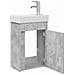 Mobile bagno con rubinetto Grigio Cemento 40,5 x 22,5 x 62 cm - Foto miniatura 4