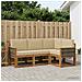Set di divani da esterno 4 pcs Naturale e Beige Poliestere - Foto miniatura 2
