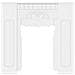 Cornice per camino Bianco 93 x 20 x 89 cm Legno ingegnerizzato - Foto miniatura 4