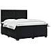 Letto box spring con materasso Nero 160 x 200 cm Velluto - Foto miniatura 3