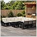 Set Divano da Giardino 12 pz Nero e Bianco Crema polyrattan - Foto miniatura 9