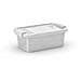 Contenitore Bi Box Bianco, Plastica, Maniglie 26,5x16xh. 10 Cm - Foto miniatura 1