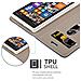 Custodia Compatibile Con Nokia Lumia 929 / 930 In Blu Scuro Nero - Coperchio Protettiva Con Chiusura Magnetica, Funzione Stand E Tasca Per Le Carte - Foto miniatura 5