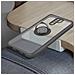Cover Xiaomi Redmi 9 Bimateriale Anello In Metallo Funzione Supporto Nero - Foto miniatura 5