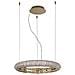 Lampada A Sospensione Cilindrica In Cristallo Di Design A Led Integrato Oro - Foto miniatura 1