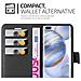 Custodia Compatibile Con Honor 30 Pro In Nero Carbone - Coperchio Protettiva Con Chiusura Magnetica, Funzione Stand E Tasca Per Le Carte - Foto miniatura 4